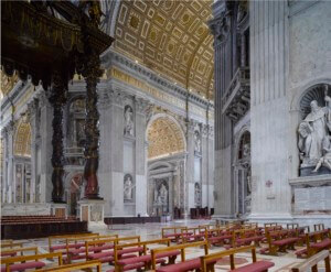 梵蒂冈城圣彼得大教堂的内部