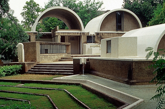 Sangath, Doshi的建筑工作室(VSF提供)