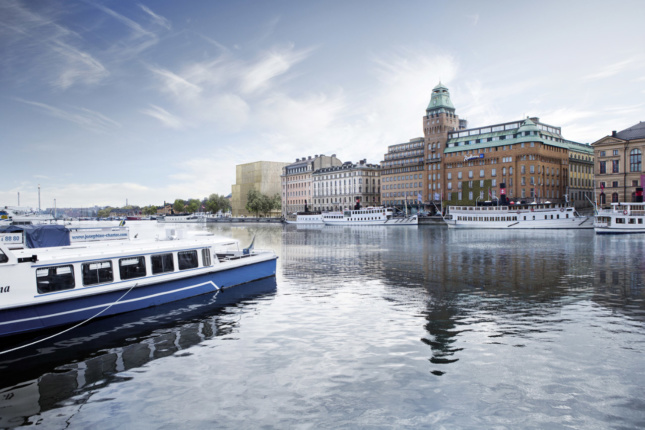 拟建的诺贝尔中心效果图位于斯德哥尔摩的Blasieholmen
