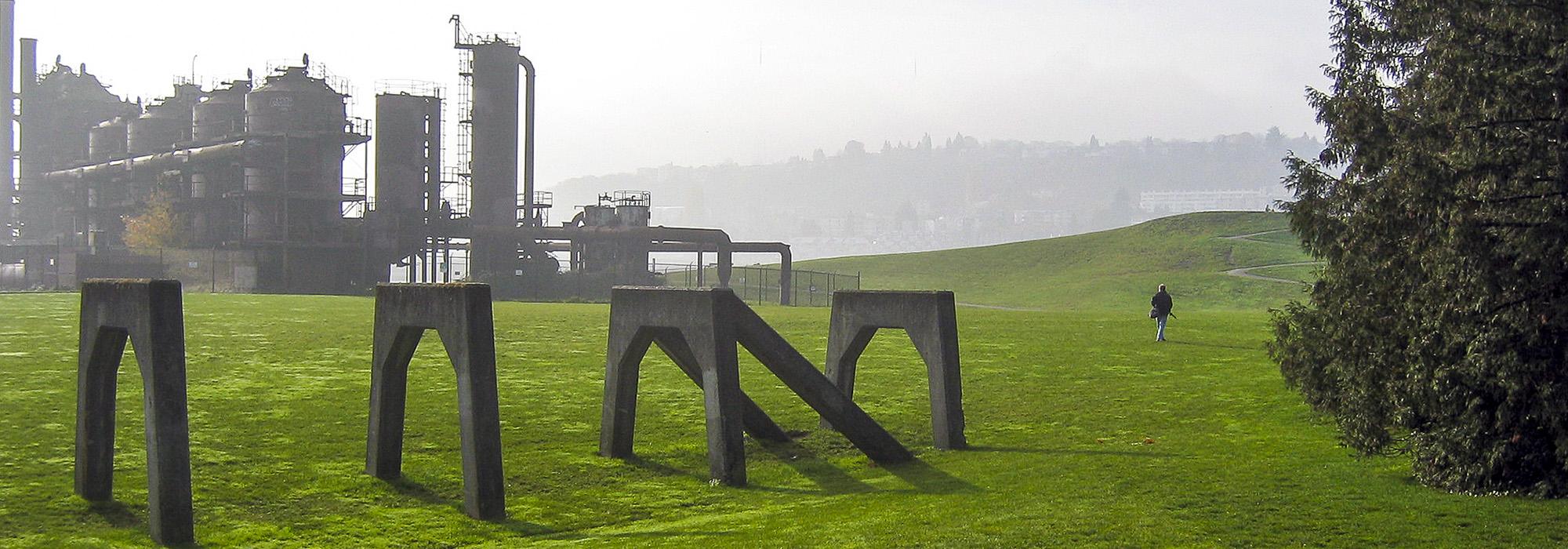 Richard Haag设计的西雅图煤气厂公园的照片