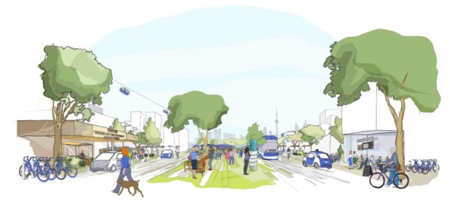 由Sidewalk Labs设计的多伦多智能共享街道效验图