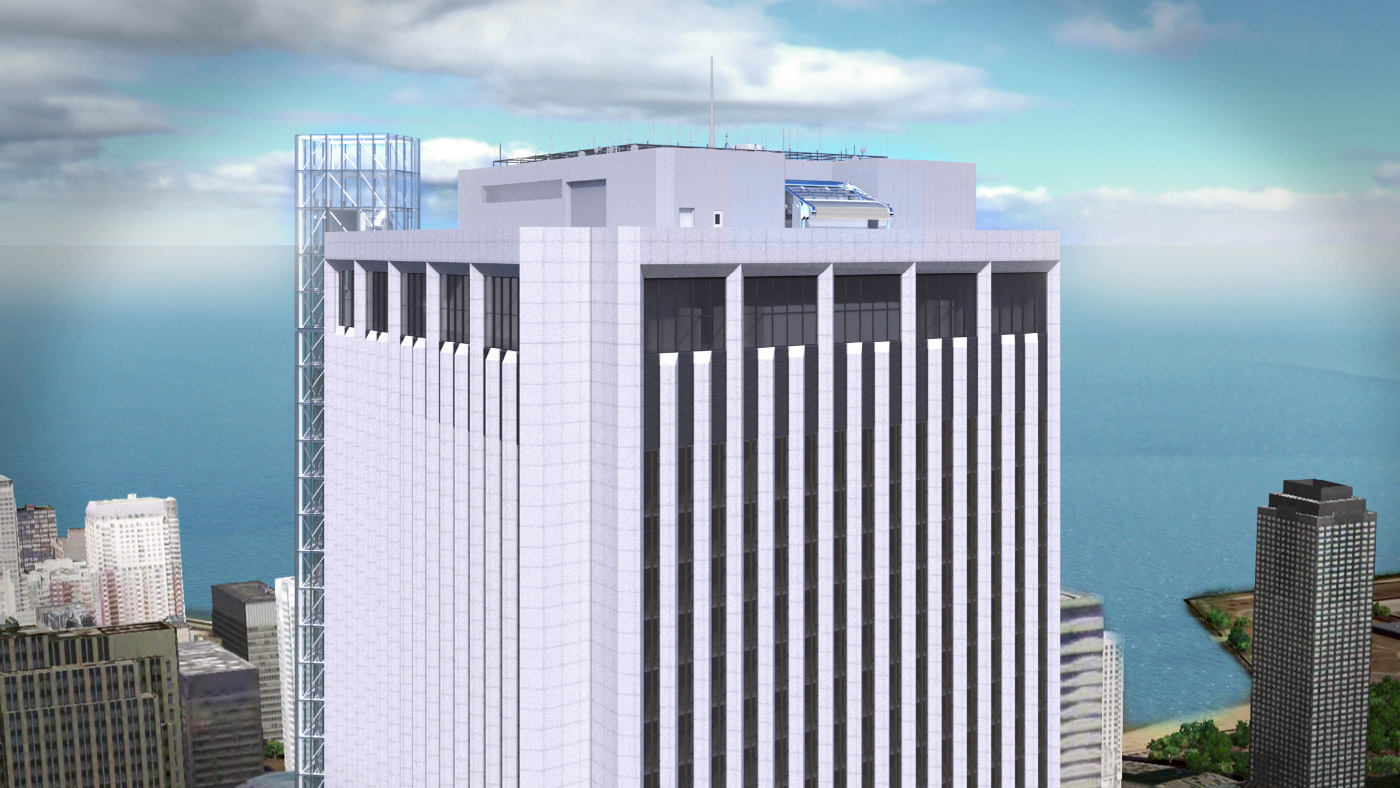 芝加哥怡安中心(Aon Center)获批建造观景台和1100英尺(约441米)的外部电梯