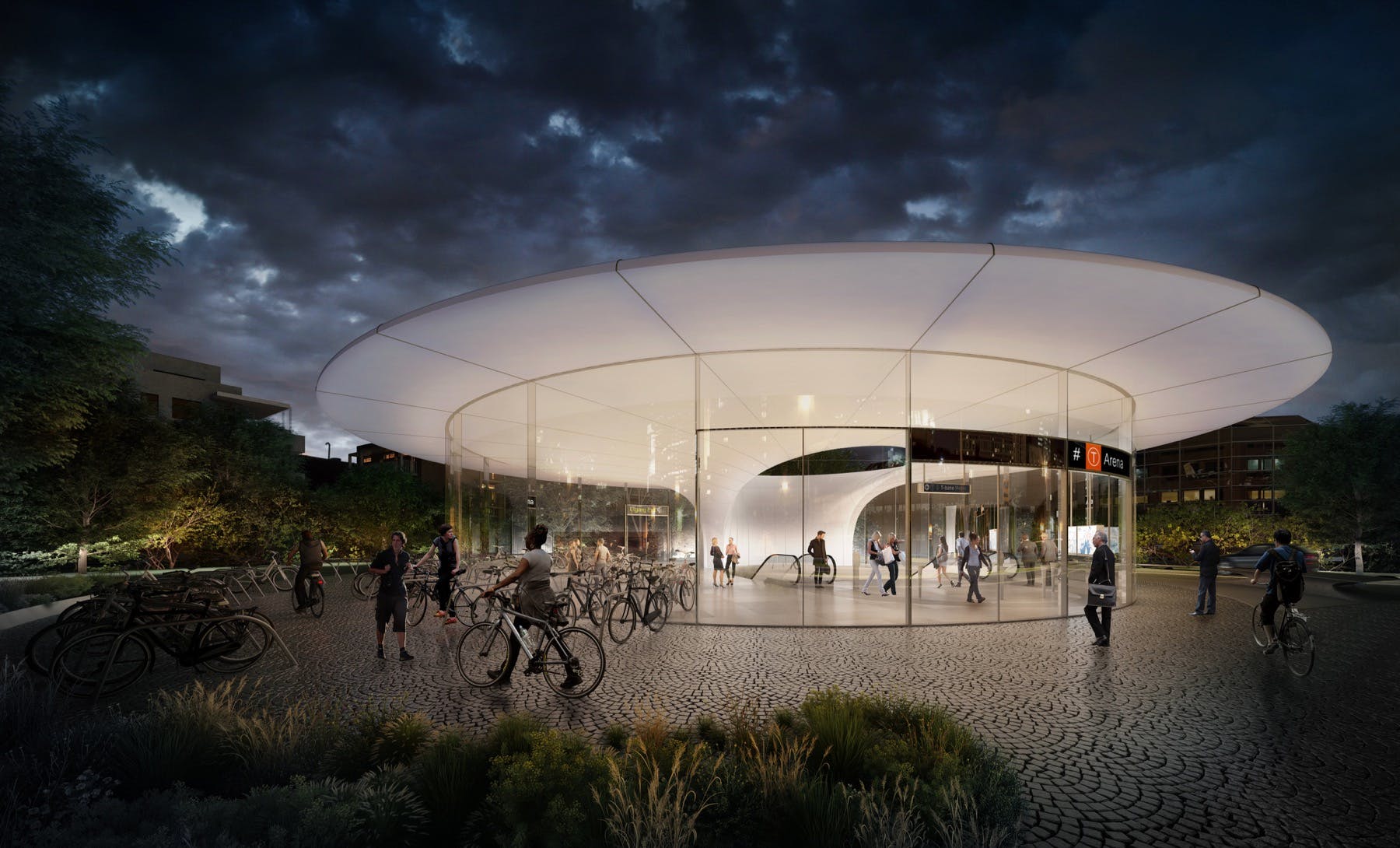 由A-Lab和扎哈·哈迪德建筑事务所设计的Fornbuporten车站效图