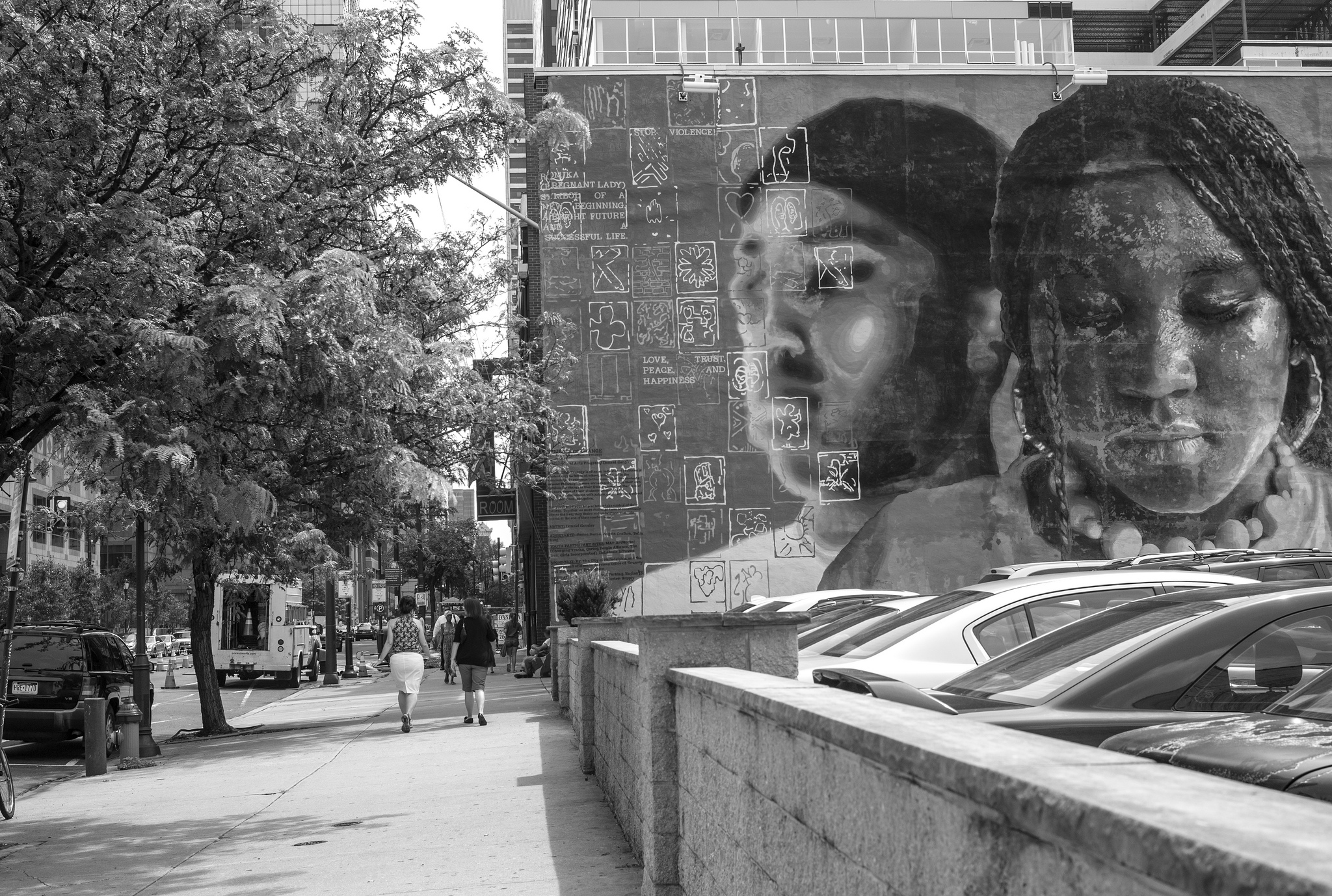 费城街头壁画的照片