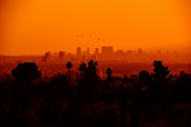 洛杉矶天际线的照片