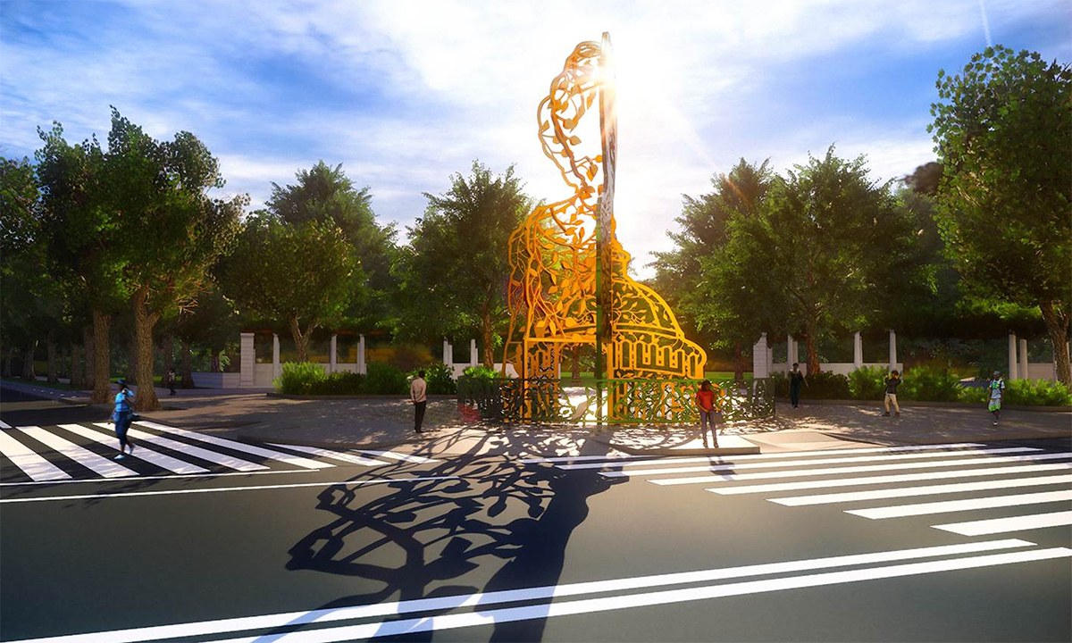 雪莉·奇泽姆纪念碑的渲染她建造了纽约