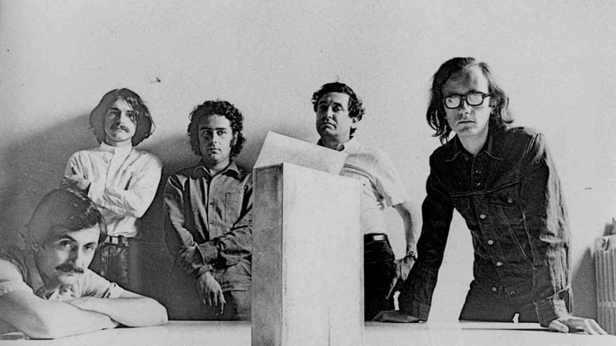 五个人的黑白照片，包括阿道夫·纳塔利尼（Adolfo Natalini）