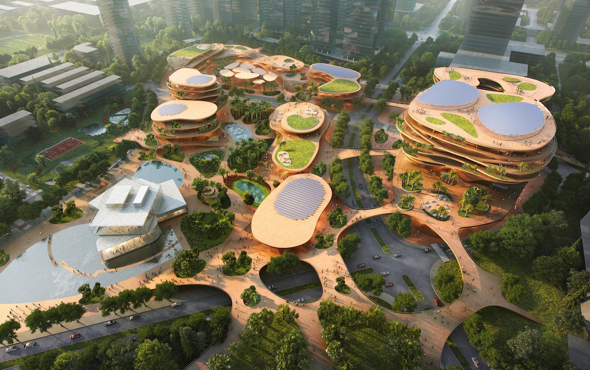 中国深圳正在开发的校园中心