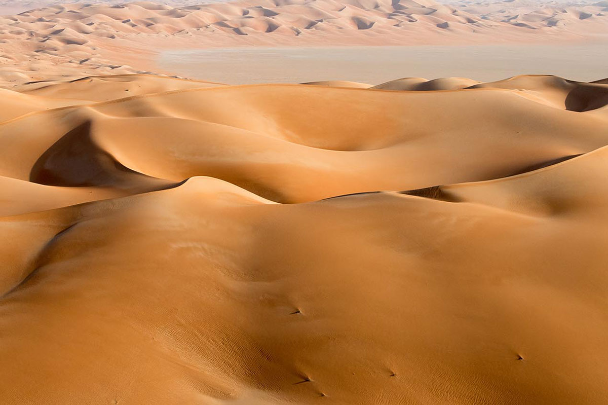 沙漠中的沙丘照片