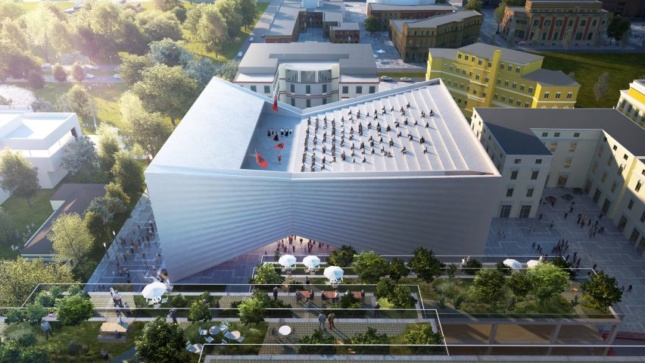 阿尔巴尼亚计划建设的文化中心，取代阿尔巴尼亚国家大剧院