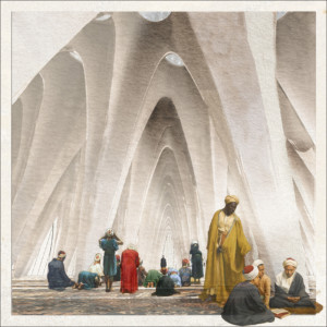 迪拜建筑节的洞穴式祈祷大厅的推测图纸
