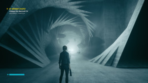 一个视频游戏的屏幕截图与螺旋混凝土