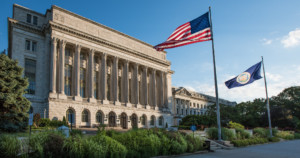华盛顿的一座古典风格的联邦大楼，现在被行政命令授权使用