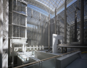 在kpf世界银行总部，一个高科技地标在华盛顿