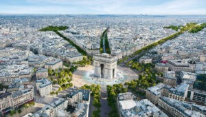 Champs的效果图-Élysées和新种植的走廊