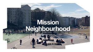 奥斯陆建筑三年展的城市游乐场图像，宣布了使命社区的主题
