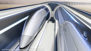 超级高铁隧道的渲染，不一定是扎哈·哈迪德建筑师会提出的
