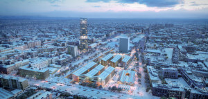 2026年米兰-科尔蒂纳奥运村在冬季向远处延伸