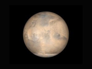 火星表面还没有血色的混凝土建筑