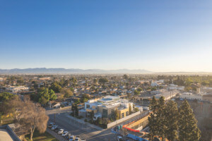 洛杉矶瓦茨社区中心的鸟瞰图
