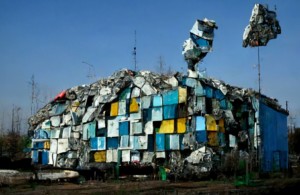 用回收垃圾建造的人工智能房屋