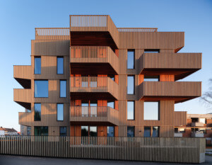 木结构公寓建筑立面图
