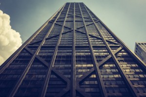 约翰汉考克大厦，一座用斜桁支撑的高楼