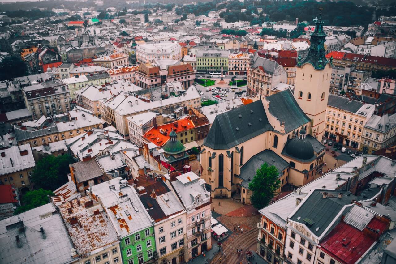 乌克兰历史名城鸟瞰图