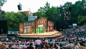 a stage in a nyc park