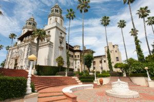 exterior view of the main residence at hearst castle