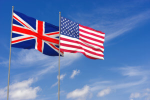 英国国旗和美国国旗