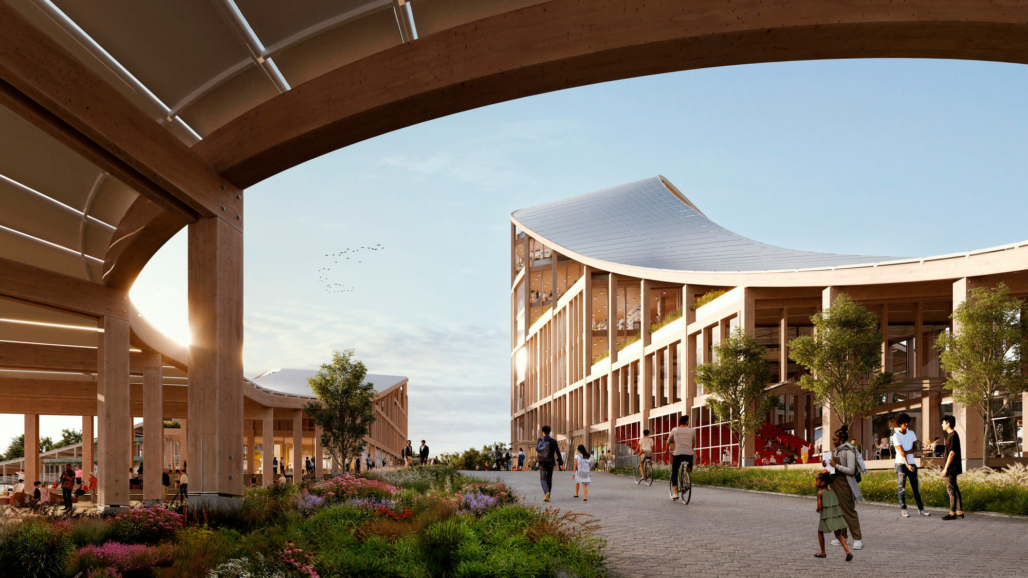 rendering of an academic campus