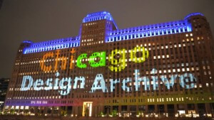 彩色字母拼出芝加哥建筑立面设计档案项目