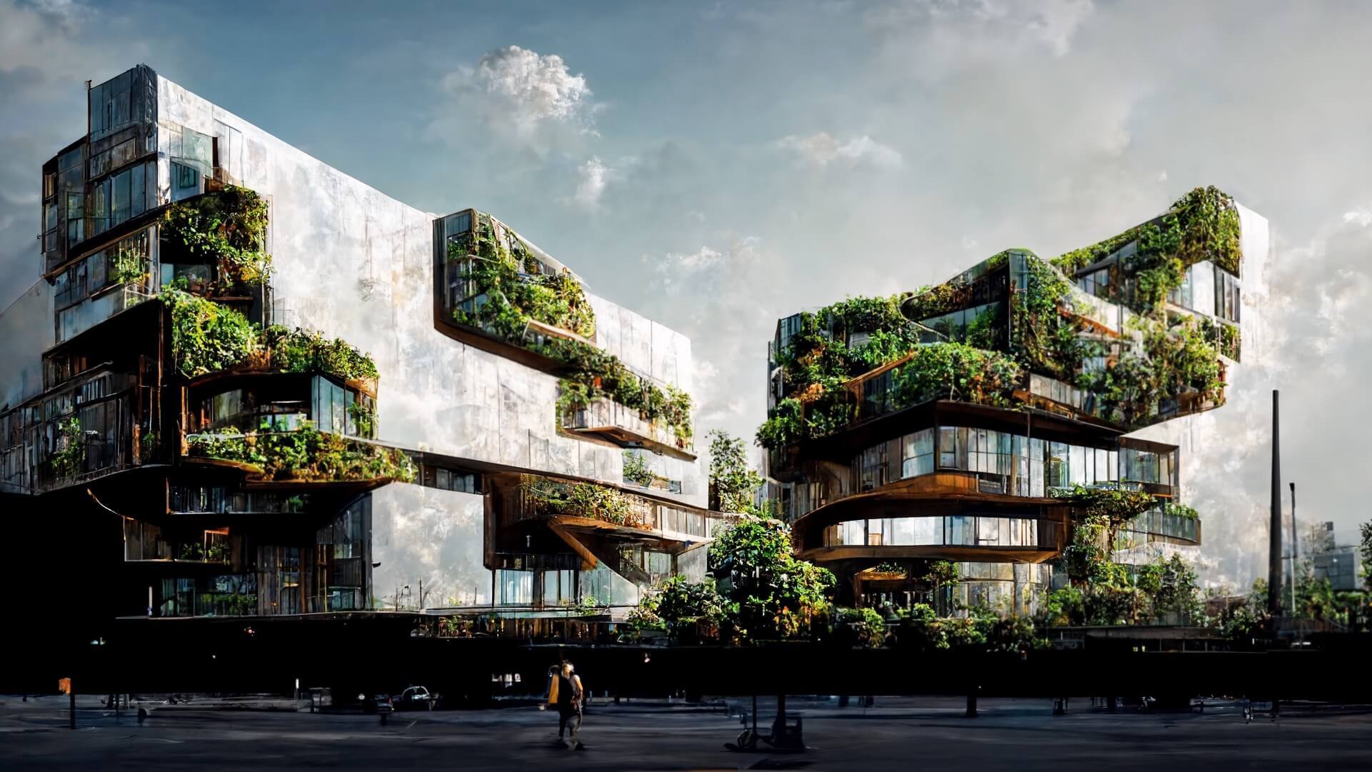 建筑与植物从中途