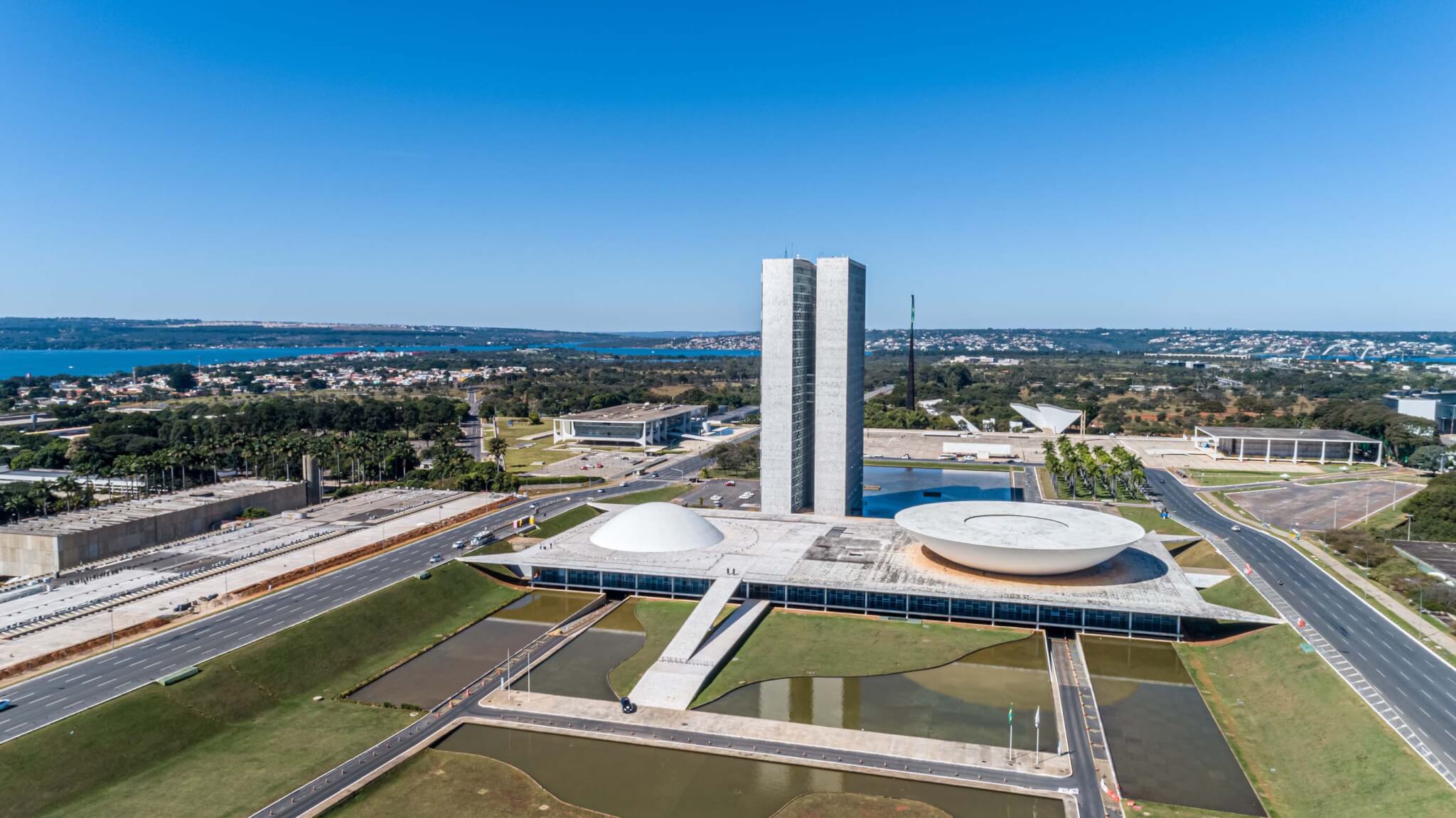 巴西利亚国民议会的鸟瞰图